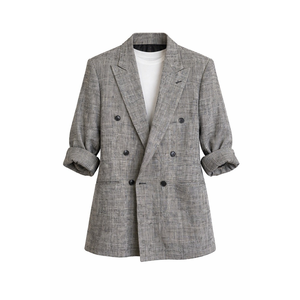 Vintage 70s/80s Mens Jones New York Silk Double Breasted Blazer‎ 🖤🤍